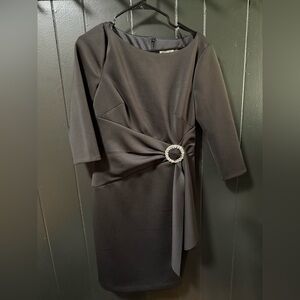 Elegant Black Dress with Rhinestone Detail